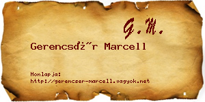 Gerencsér Marcell névjegykártya